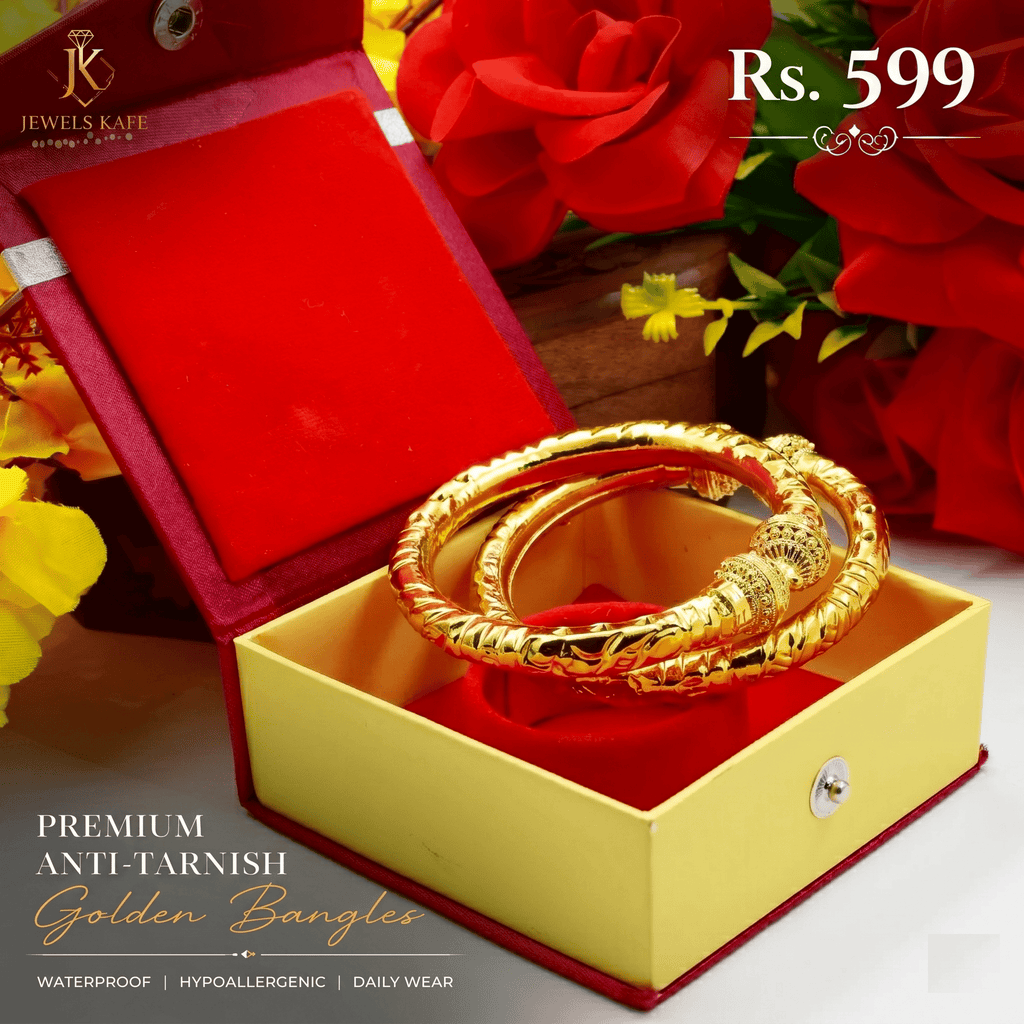 Jewels Kafe Gold Plated Bangle Set (Pack of 2)