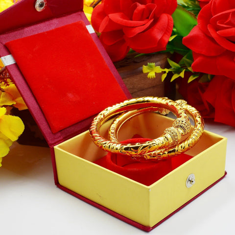 Jewels Kafe Gold Plated Bangle Set (Pack of 2) Jewels Kafe