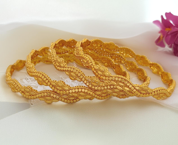 Jewels Kafe Gold Plated Bangle Set of 4