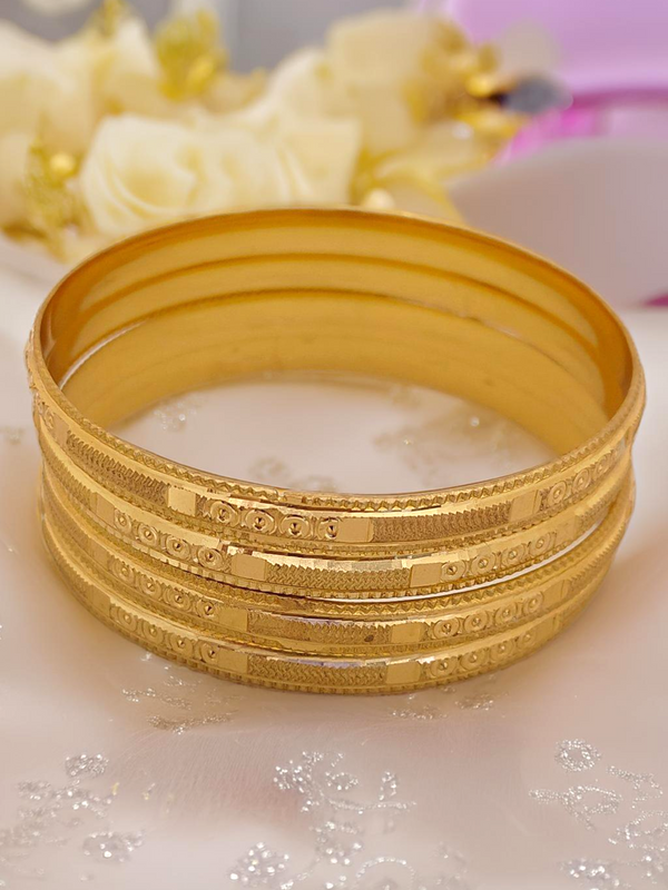 Jewels Kafe Gold Plated Bangle Set (Pack of 4)