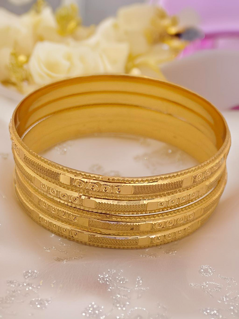 Jewels Kafe Gold Plated Bangle Set (Pack of 4)