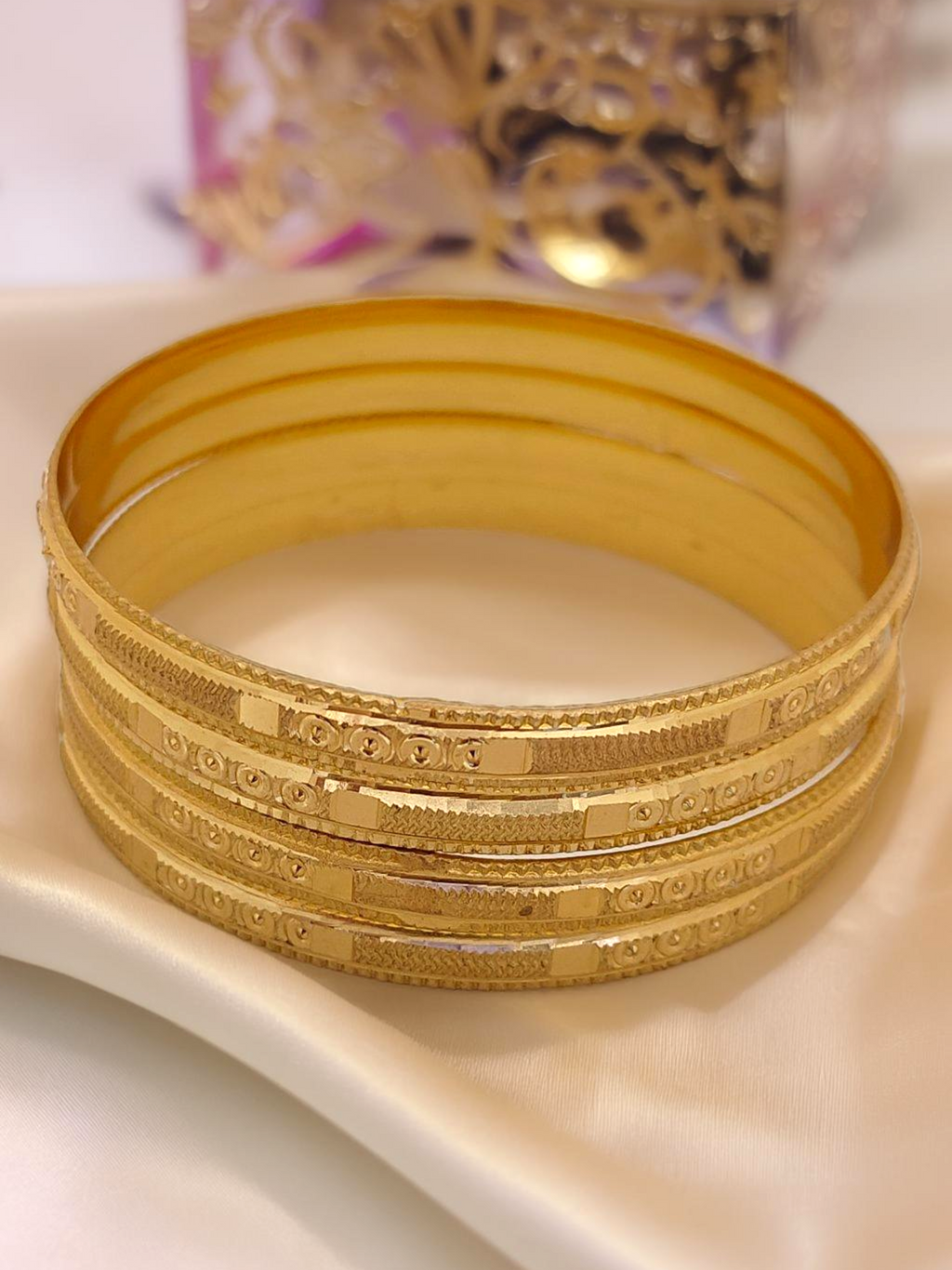 Jewels Kafe Gold Plated Bangle Set (Pack of 4)