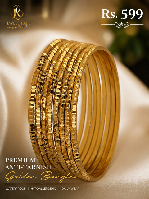 Jewels Kafe Gold Plated Bangle Set (Pack of 8)