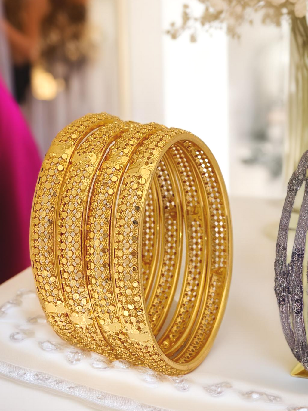 Jewels Kafe One Gram Gold Plated Bangle Set of 4