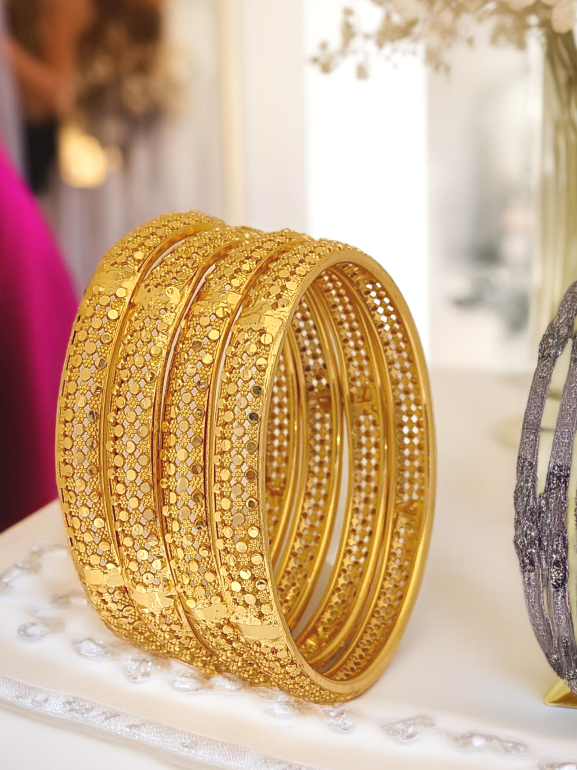 Jewels Kafe One Gram Gold Plated Bangle Set of 4