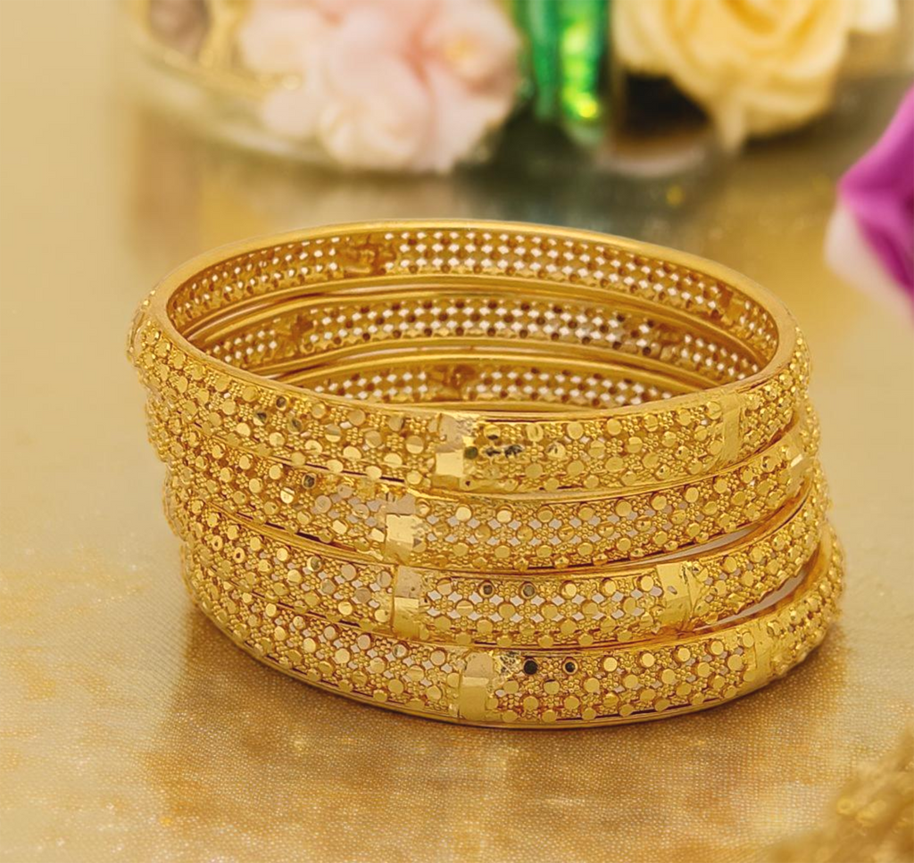 Jewels Kafe One Gram Gold Plated Bangle Set of 4