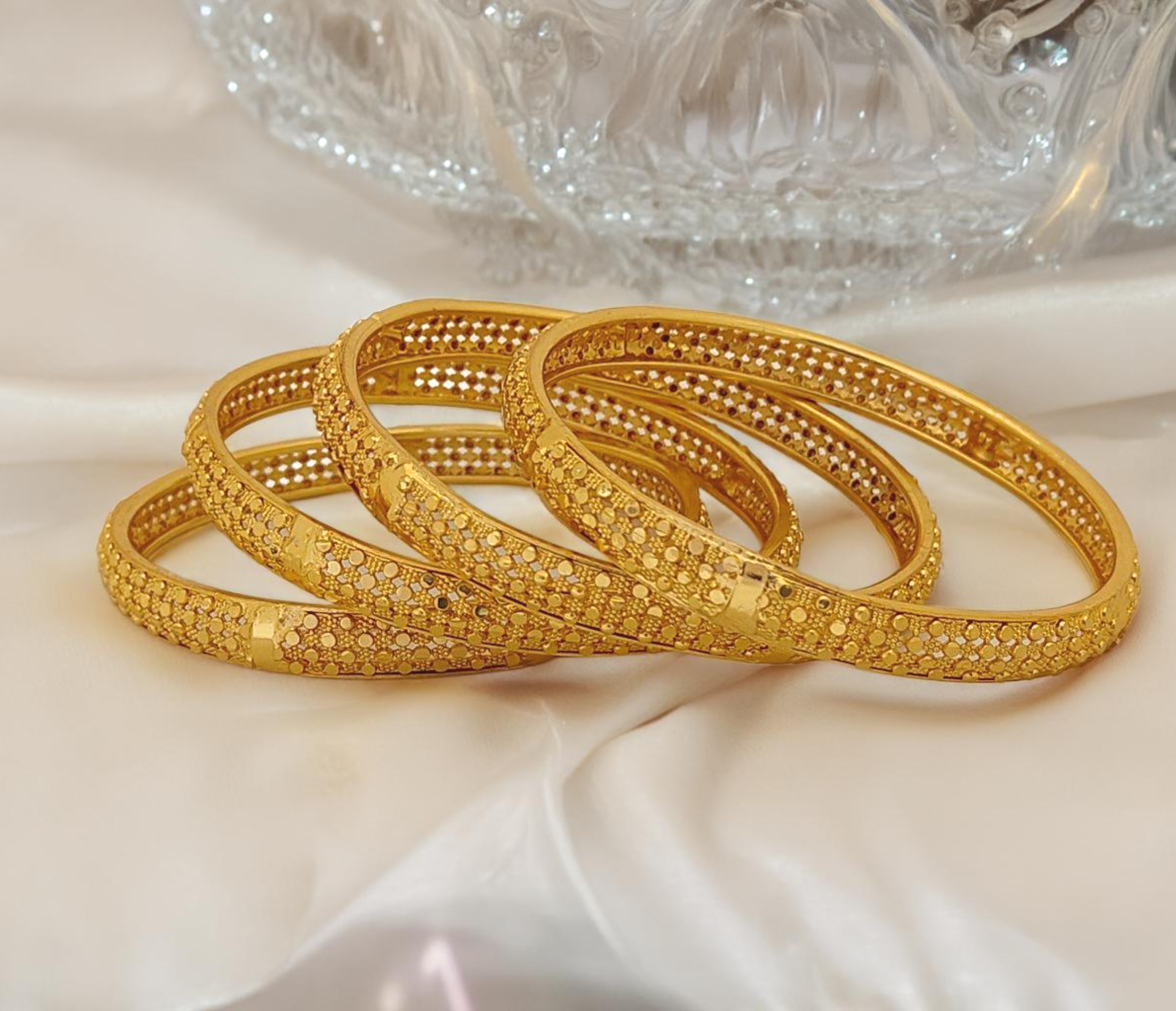 Jewels Kafe One Gram Gold Plated Bangle Set of 4