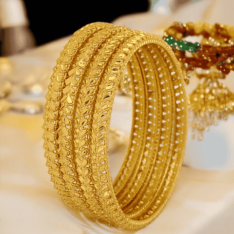 Jewels Kafe One Gram Gold Plated Bangle Set of 4