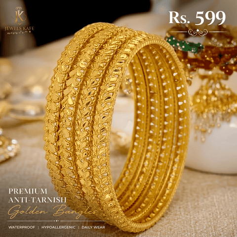 Jewels Kafe One Gram Gold Plated Bangle Set of 4 2.10