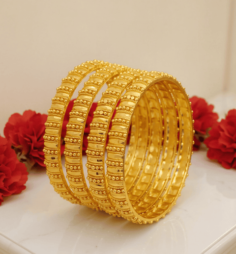 Jewels Kafe Gold Plated Bangle Set (Pack of 4) 2.10