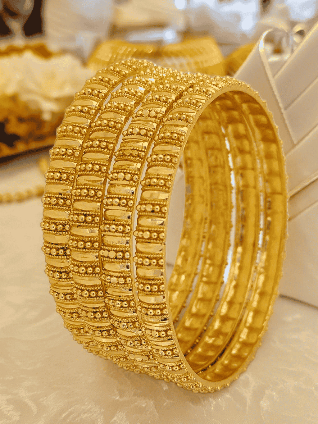 Jewels Kafe Gold Plated Bangle Set (Pack of 4)