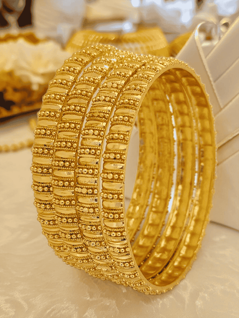 Jewels Kafe Gold Plated Bangle Set (Pack of 4)