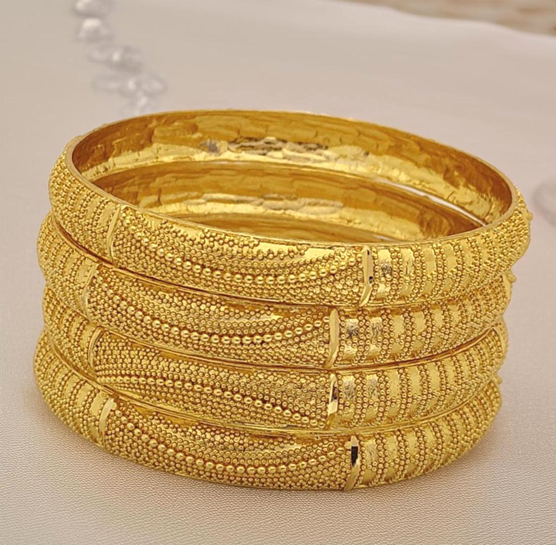 Jewels Kafe One Gram Gold Plated Bangle Set of 4
