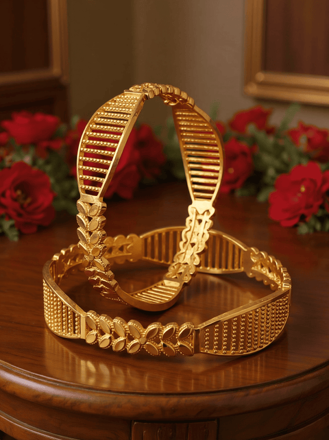 Jewels Kafe One Gram Gold Plated Bangle Set