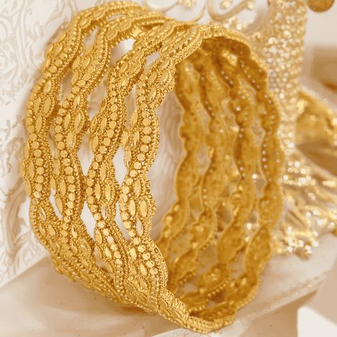 Jewels Kafe Gold Plated Bangle Set of 4