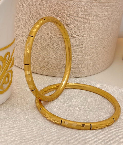 Jewels Kafe Gold Plated Bangle Set (Pack of 2) 2.10