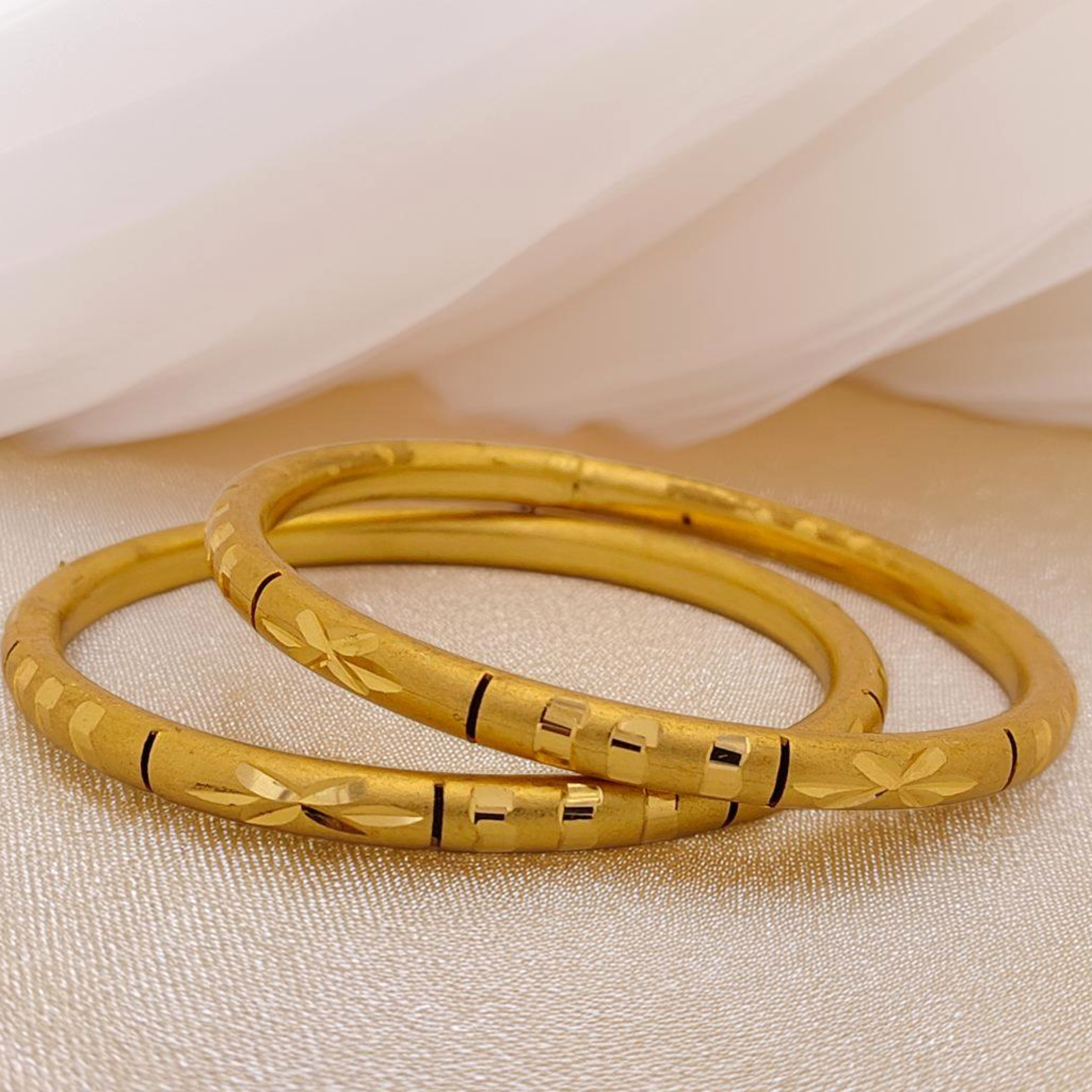 Jewels Kafe Gold Plated Bangle Set (Pack of 2) Secondary image