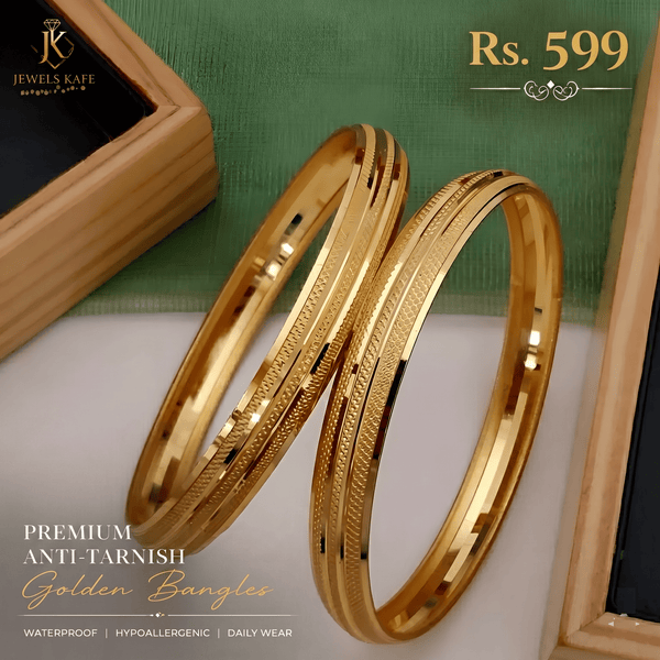 Jewels Kafe Gold Plated Bangle/Kada Set for Men and Women