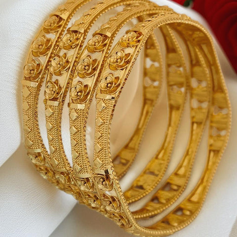 Jewels Kafe Gold Plated Bangle Set of 4 Jewels Kafe