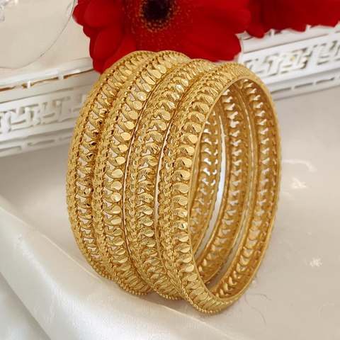 Jewels Kafe Gold Plated Bangle Set of 4 Jewels Kafe