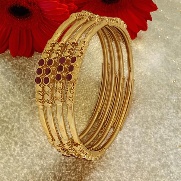 Jewels Kafe Gold Plated Bangle Set of 4