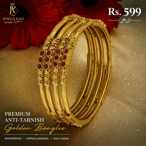 Jewels Kafe Gold Plated Bangle Set of 4