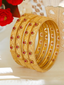 Jewels Kafe Gold Plated Bangle Set of 4