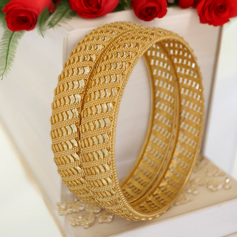 Jewels Kafe Gold Plated Bangle Set Jewels Kafe