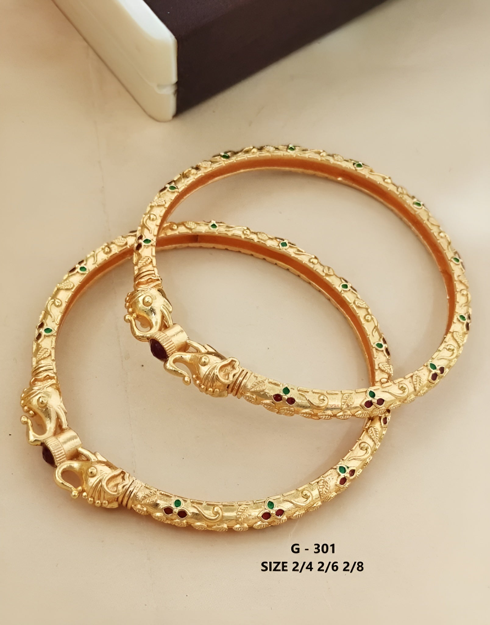 Jewels Kafe Gold Plated Bangle Set Secondary image
