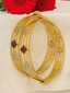 Jewels Kafe Gold Plated Bangle Set 2.10