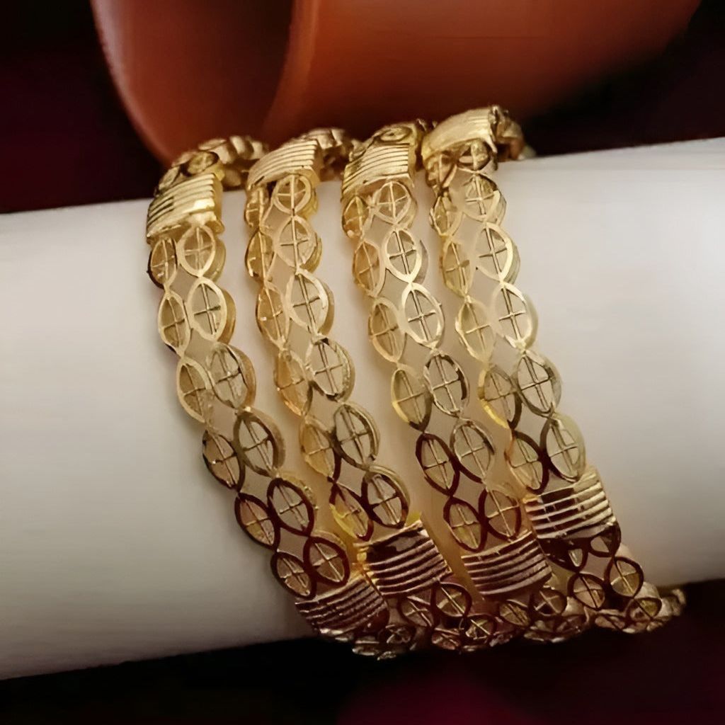 Jewels Kafe Gold Plated Bangle Set of 4 Secondary image