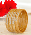 Jewels Kafe Gold Plated Bangle Set of 4 2.8
