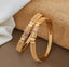 Jewels Kafe Gold Plated Bangle Set of 2 2.8