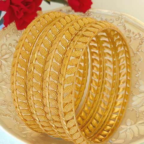 Jewels Kafe Gold Plated Bangle Set of 4 Jewels Kafe