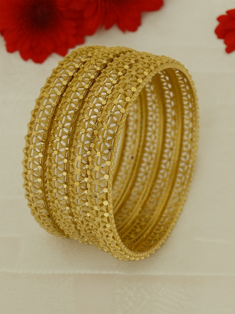 Jewels Kafe Gold Plated Bangle Set of 4