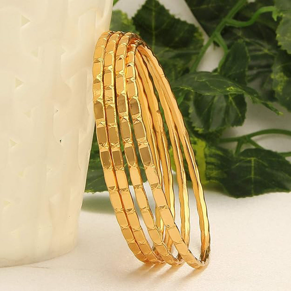 Jewels Kafe Gold Plated Bangle Set of 4