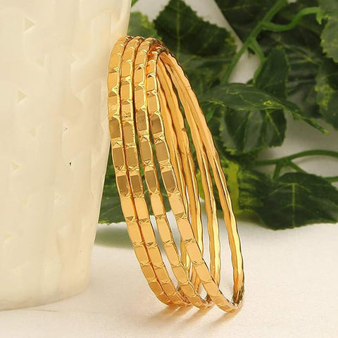 Jewels Kafe Gold Plated Bangle Set of 4 Jewels Kafe