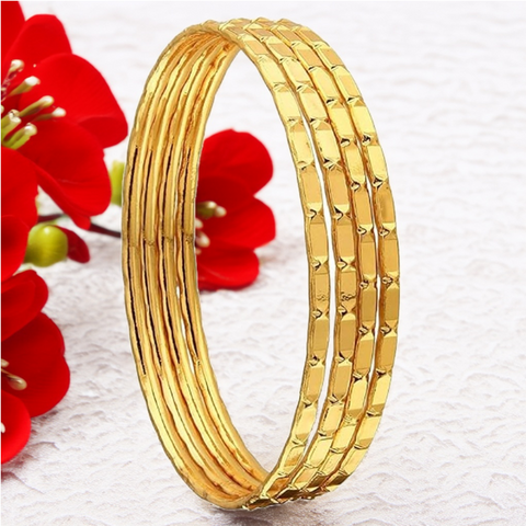 Jewels Kafe Gold Plated Bangle Set of 4 Jewels Kafe