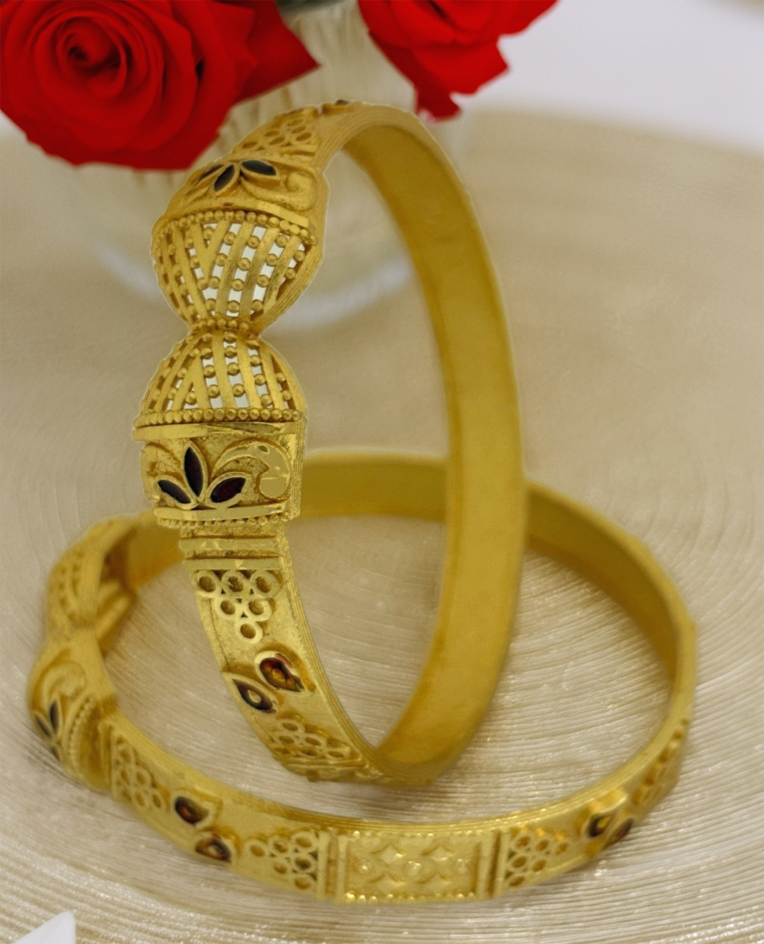 Jewels Kafe Gold Plated Bangle/Kada Set (Pack of 2) Main image
