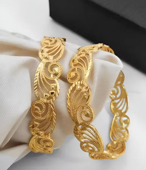 Jewels Kafe Gold Plated Bangle Set of 2