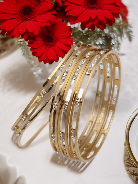Jewels Kafe Gold Plated Bangle Set of 4