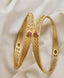 Jewels Kafe Gold Plated Bangle Set of 2 2.4