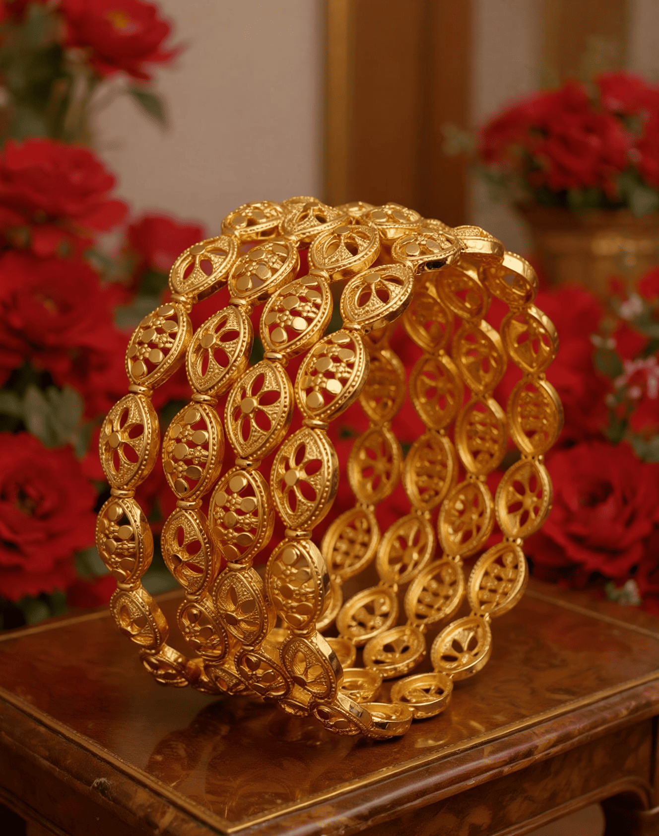 Jewels Kafe Gold Plated Bangle Set (Pack of 4) 2.8 Main image
