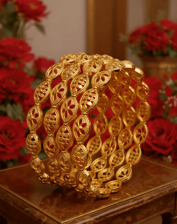 Jewels Kafe Gold Plated Bangle Set (Pack of 4) 2.8
