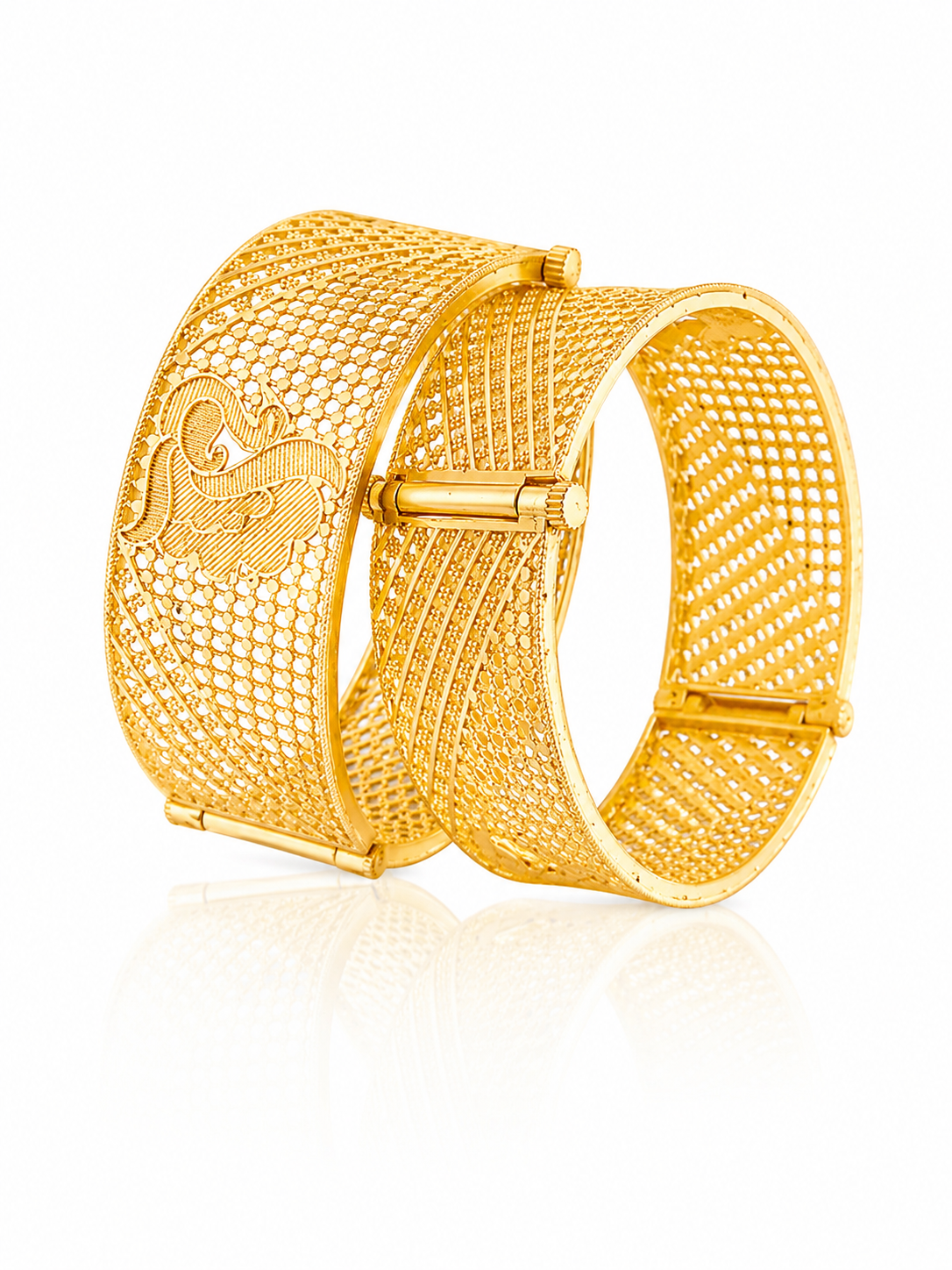 Jewels Kafe Gold Plated Bangle/Kada Set (Pack of 2) 2.8 Main image