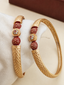 Jewels Kafe Gold Plated Bangle Set of 2 Jewels Kafe