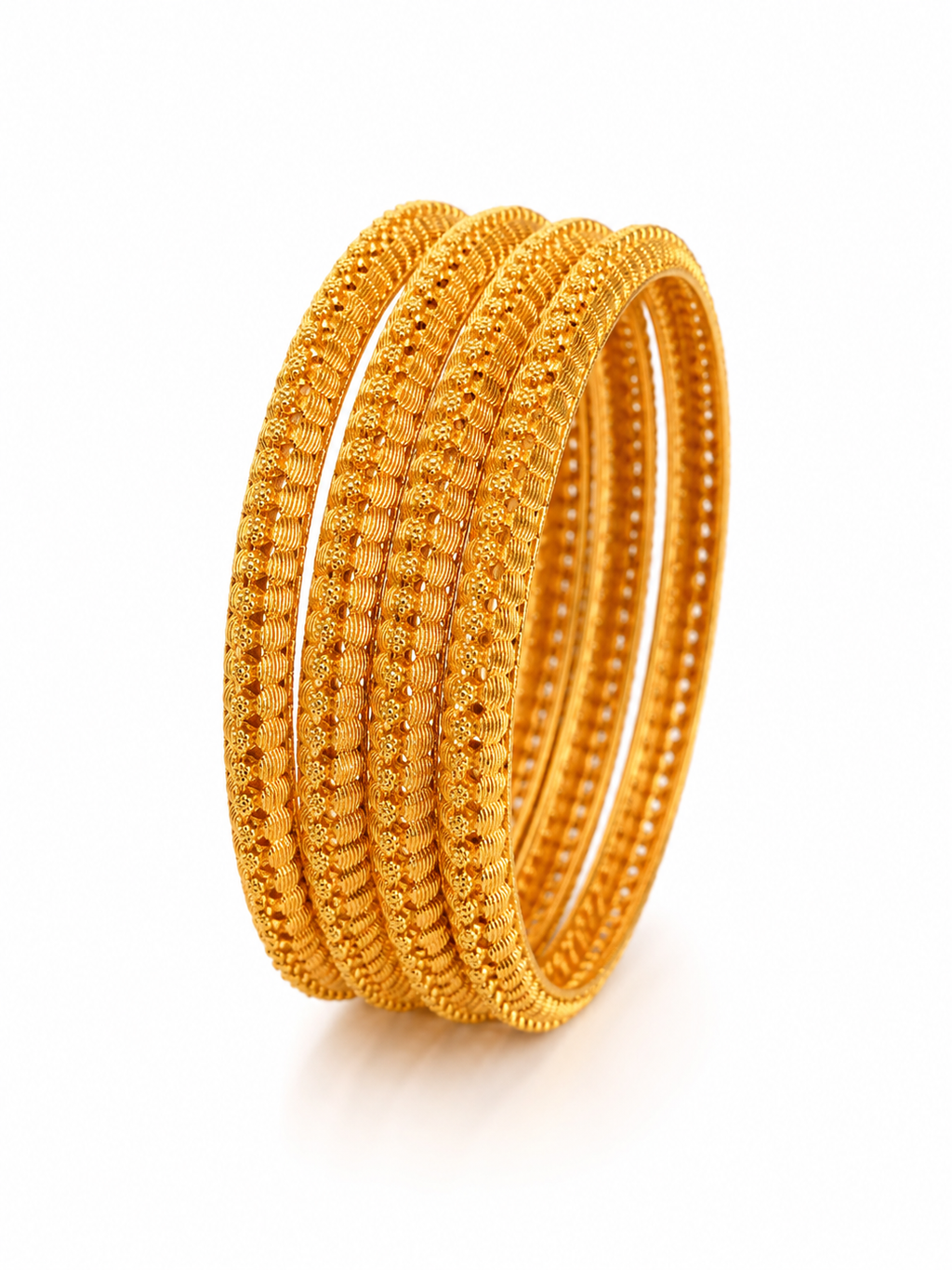 Jewels Kafe Gold Plated Bangle Set of 2 Jewels Kafe