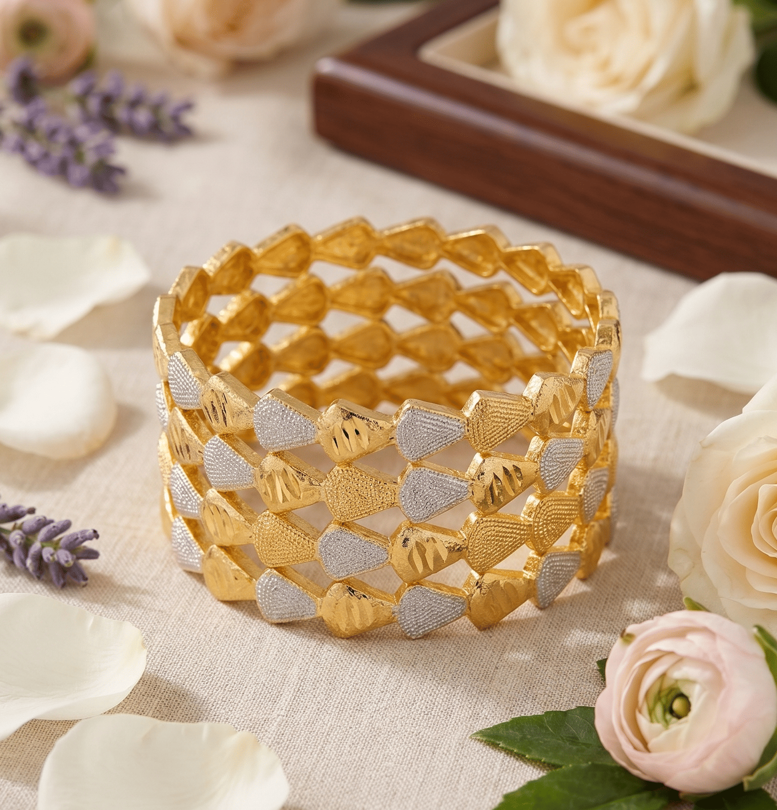 Jewels Kafe Gold Plated Bangle Set (Pack of 4) Jewels Kafe