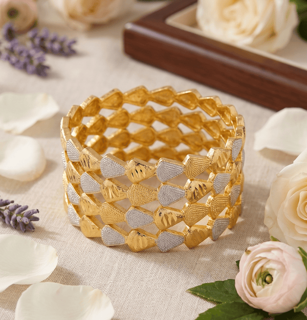 Jewels Kafe Gold Plated Bangle Set (Pack of 4) Jewels Kafe