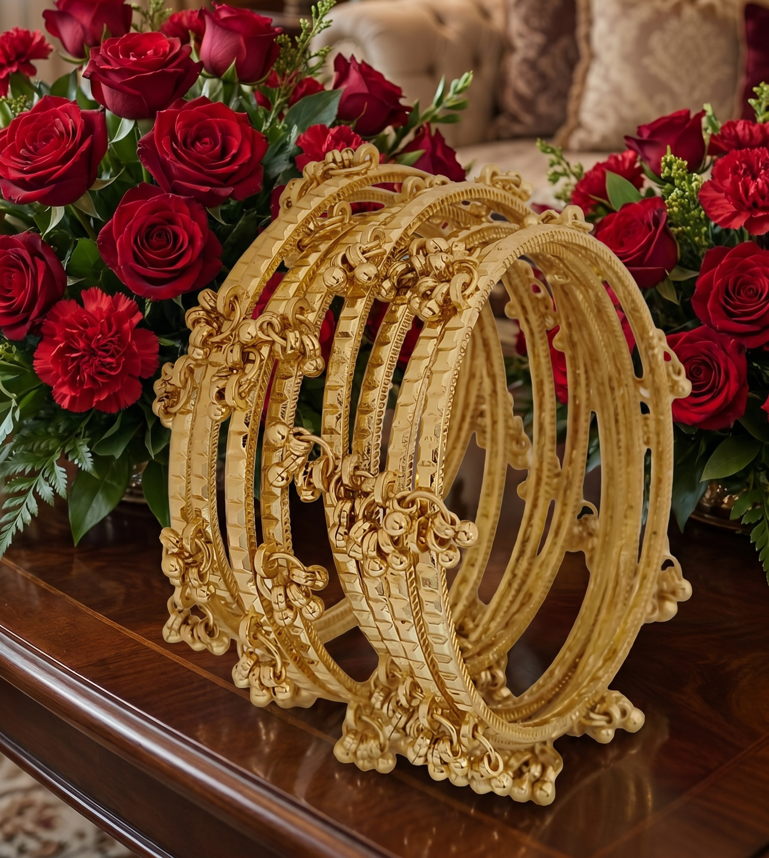 Jewels Kafe Kashmiri Ghungroo Bangles Set – Premium Anti-Tarnish Main image